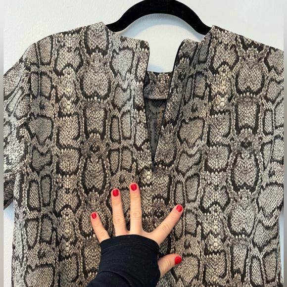 Zara Snake Animal Print Short Sleeve Shift Dress - XS - Picture 5 of 6